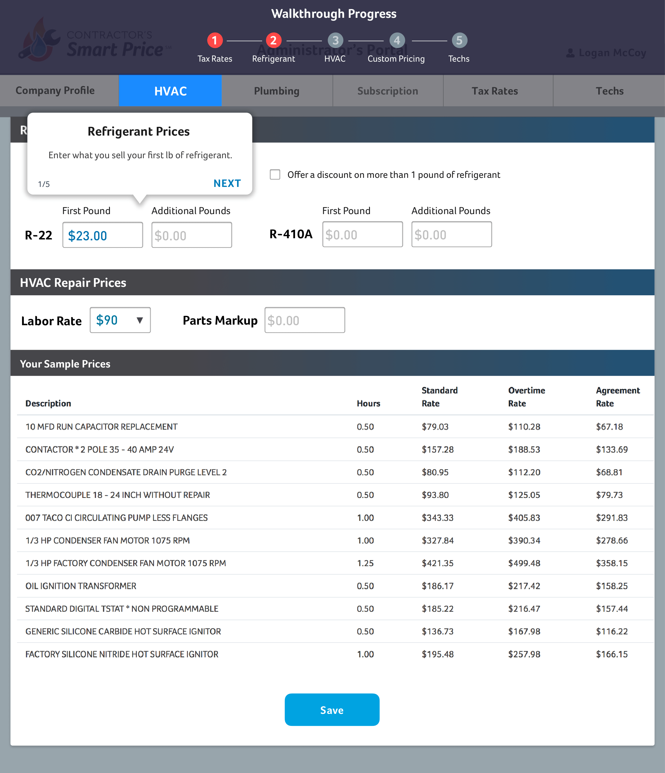 Callahan Roach Pricing